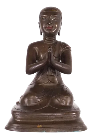 Burmese Artist, Adoring Moggallana, 1890s-1910s, Bronze