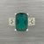 Metal Natural Tourmaline Diamond Ring 6 14k W Gold 5 TCW Certified For Sale - Image 7 of 12