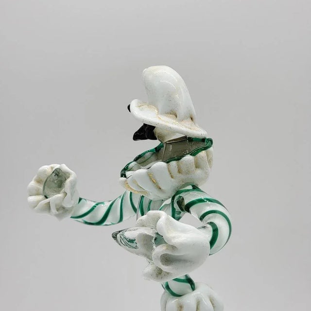1950s Seguso Murano Commedia Dell'Arte Glass Figurine For Sale - Image 11 of 13