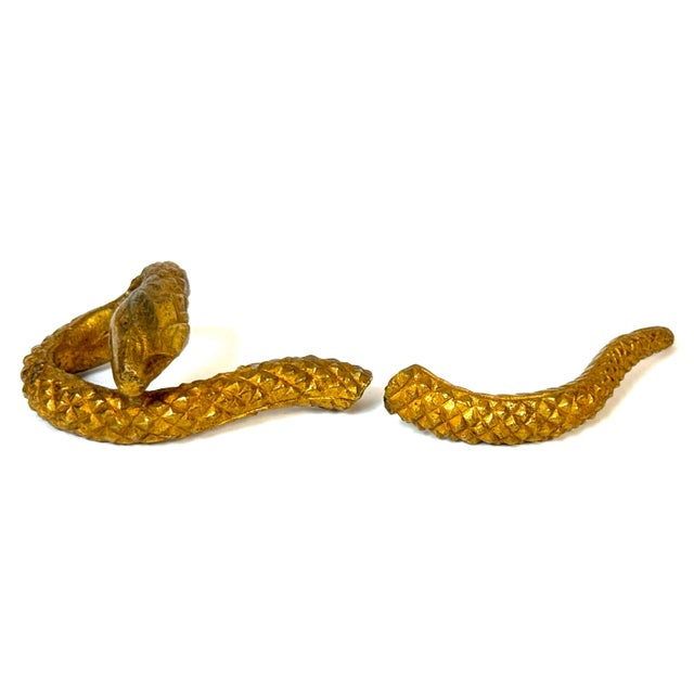 French Art Deco Ormolu Serpent Handle, Stamped LT / 2, circa 1925–1935 A rare and striking French ormolu serpent handle,...