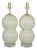 Murano Glass Sphere Lamps White Gold For Sale