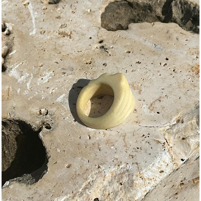Mid 20th Century Vintage Boho Ivory Ring For Sale - Image 5 of 12