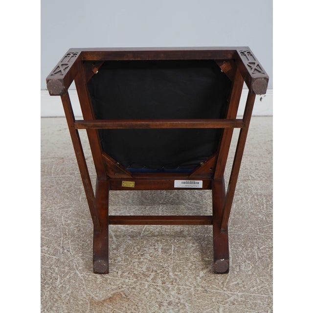 Pair of Maitland Smith Mahogany Dining Chairs For Sale - Image 17 of 18
