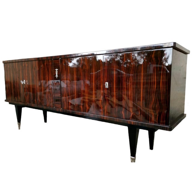 Large Mid-Century French Macassar Ebony Sideboard, 1960s For Sale - Image 16 of 16