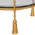 Worlds Away Matthew Izzo Home Siegal Gold Leaf Tassel Side Table With Glass Top For Sale - Image 4 of 6