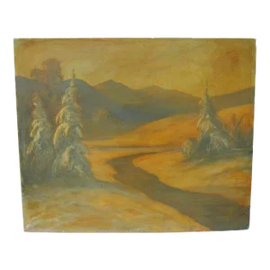 Dave Sterling Painting Of Trees And Mountains