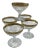 Tiffin Franciscan Champagne/Sherbet Glasses Etched Rambling Rose - Set of 5 For Sale