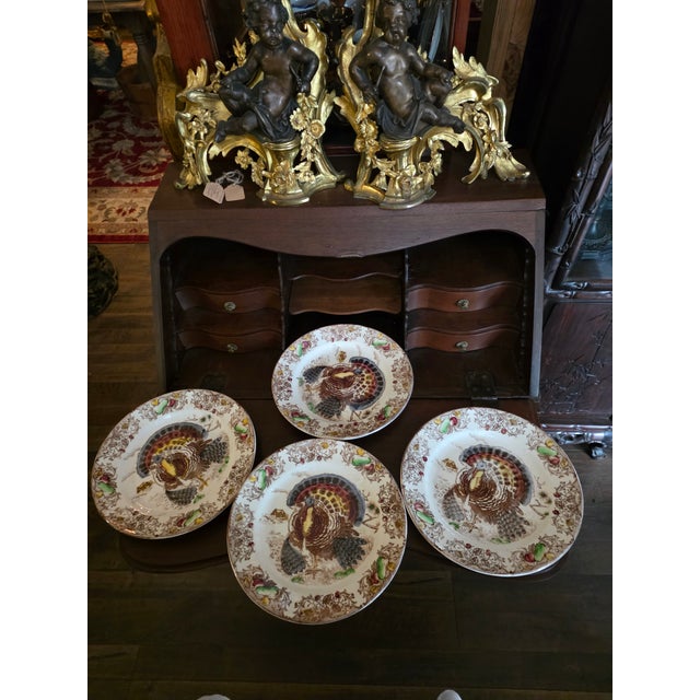 Vintage Turkey Dinner Plates - 4 pcs For Sale In San Antonio - Image 6 of 8