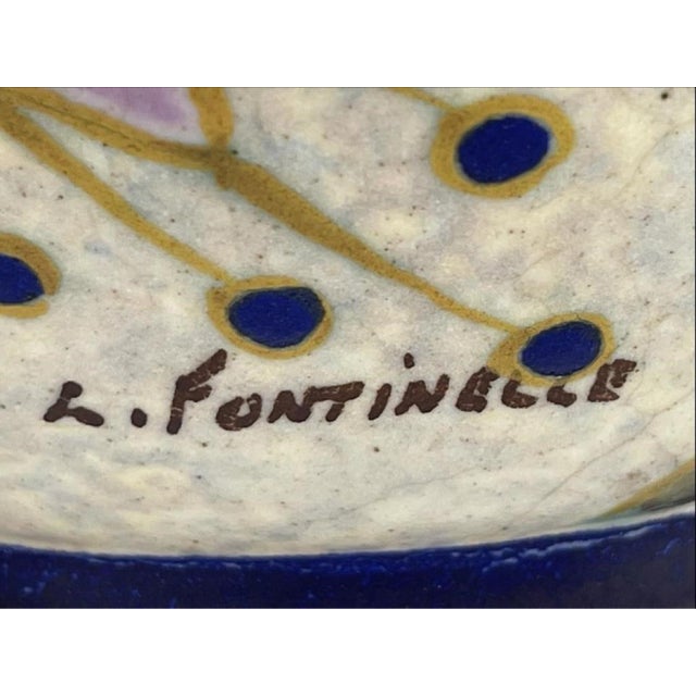 Louis Fontinelle Art Deco Ceramic Vase For Sale - Image 4 of 5