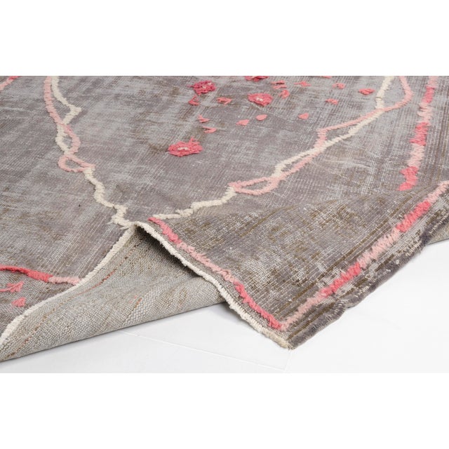 Eclectic Terracota Star Medallions Vintage Rug For Sale - Image 4 of 10