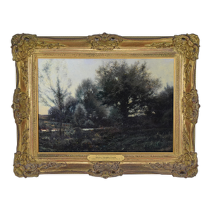19th Century Realist Landscape Painting by Henry Pember Smith Old Lyme School