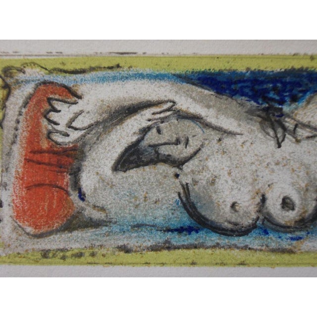 Pablo Picasso (1881-1973) Small Reclining Nude Color lithograph after a gouache by the artist Dated and signed in the...