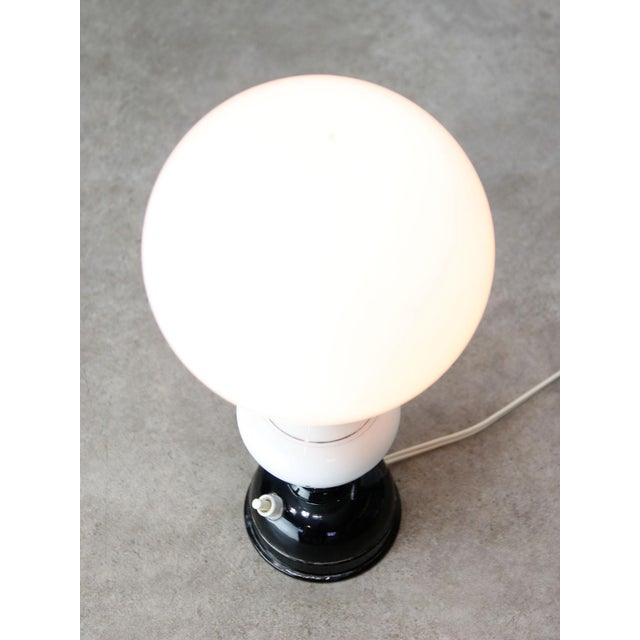 Mid-Century Italian Brass and Ceramic Table Lamp, 1960s For Sale - Image 6 of 8