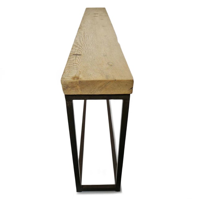 Vintage Narrow Old Plank Console Table For Sale In Los Angeles - Image 6 of 9