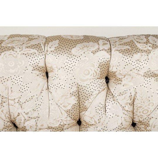 Early 21st Century Vintage Classic Tufted Silk Loveseat For Sale - Image 5 of 10