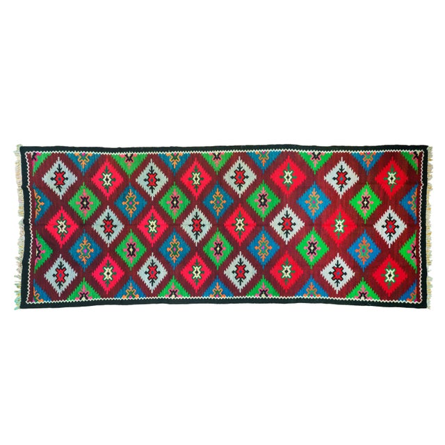 Vintage Romanian Kilim-Style Wool Runner Rug, 1970s For Sale - Image 10 of 10