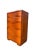 Wood 1930s Antique Deco Style Curved Wavefront Tall Dresser Chest of Drawers For Sale - Image 7 of 9
