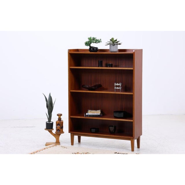 Mid-Century Mahogany 4-Shelf Bookcase For Sale - Image 12 of 12