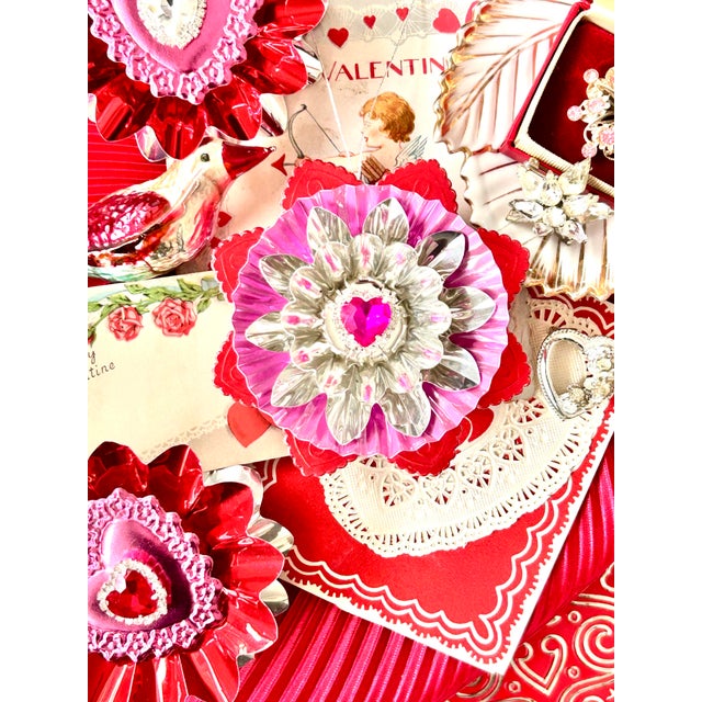 This listing is for one ornament. It was made by me for my company, Black Market Creative. This artisan-made Valentine...