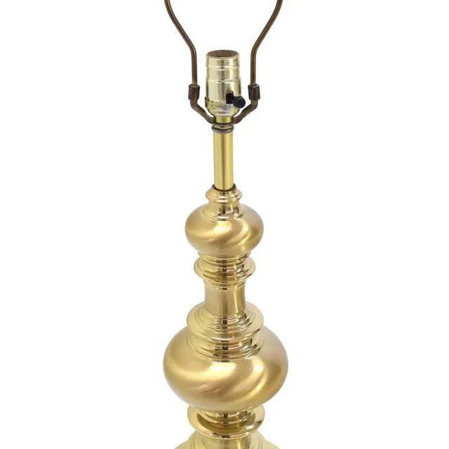 Vintage Mid Century Solid Brass Finial Shape Table Lamps a Pair Chairish