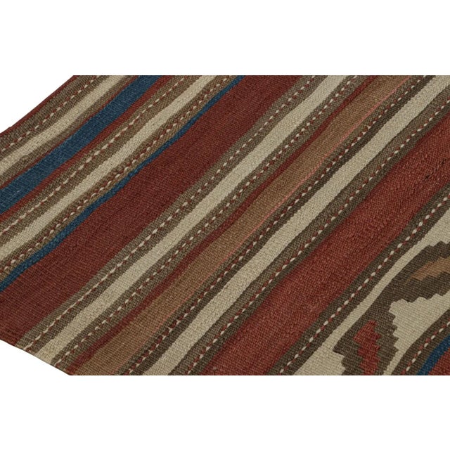 1950s Vintage Tribal Kilim Rug in Polychromatic Geometric Patterns by Rug & Kilim For Sale In New York - Image 6 of 7