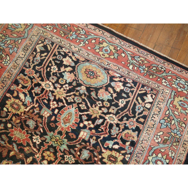 A connoisseur caliber rare size early 20th century Persian mahal Sultanabad carpet. Woven in a series of villages in...