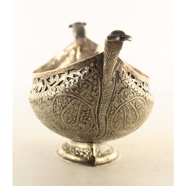 An intricate Indian artifact High grade silver, all hand crafted and chiseled in Kashmir, following a centuries old...
