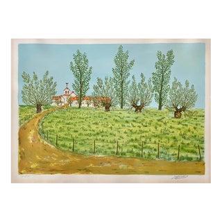 1960s Maurice Loirand French Landscape Lithograph For Sale
