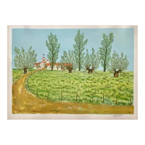 1960s Maurice Loirand French Landscape Lithograph