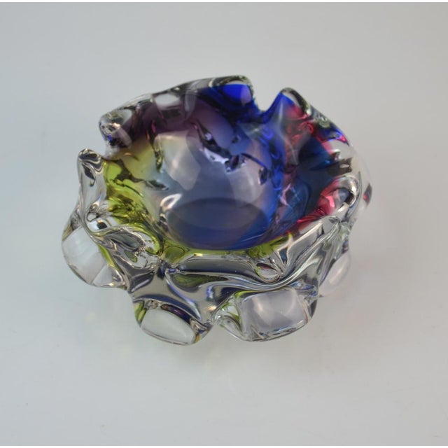 Murano Sommerso Art Glass Ashtray, Italy, 1960s For Sale - Image 4 of 13