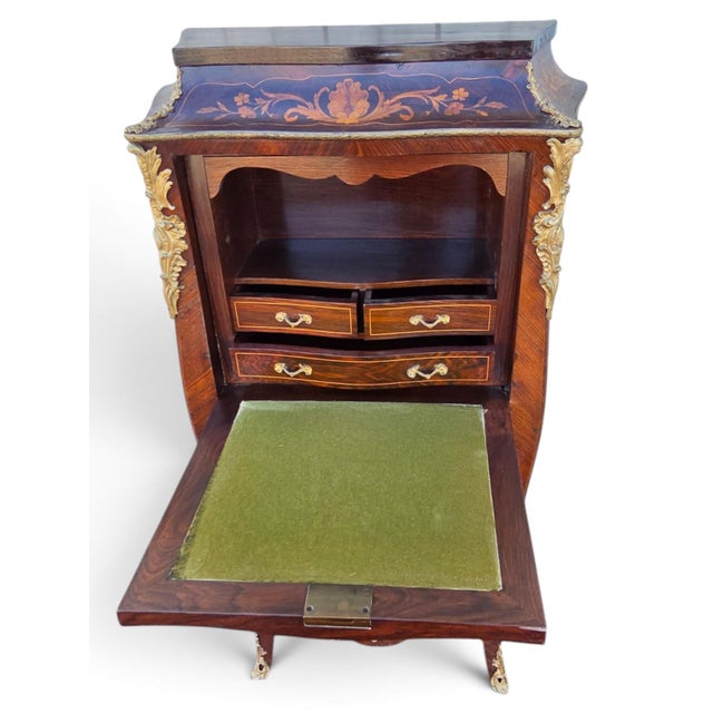 19th Century French Napoleon the 3rd Rosewood Marketry Secretary Masterpiece. For Sale - Image 13 of 16