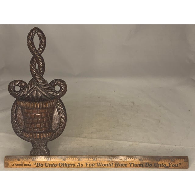 Carved Wood Wall Mount Match Holder: Rope & Tassel Design For Sale - Image 9 of 10