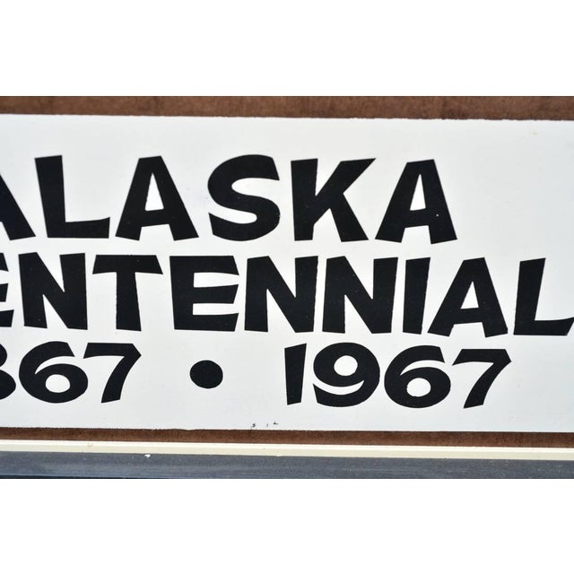Alaska Centennial 1867-1967, Haida, screen print on masonite, 48"x26" with attractive black wood frame, all original More...
