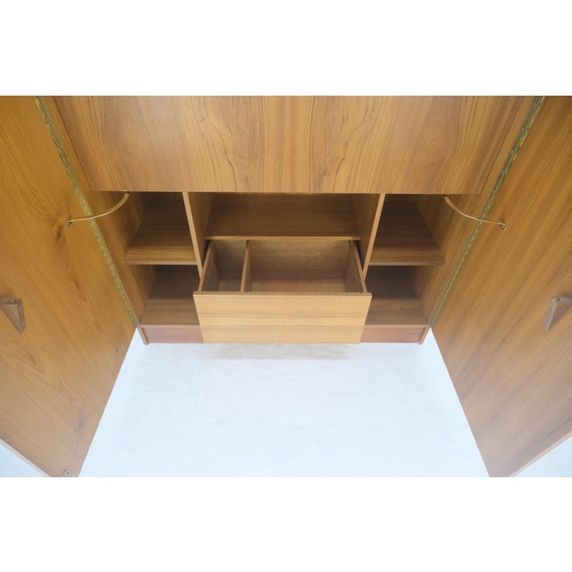 Danish Teak Mid Century Modern Drop Front Secretary Box Desk Cabinet MINT For Sale - Image 12 of 17