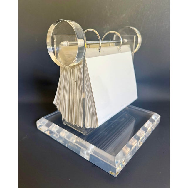 Mid-Century Modern Lucite Rotating Photo Rolodex For Sale In Los Angeles - Image 6 of 9