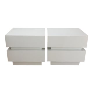 Lawson-Fenning Stacked Box Nightstands - A Pair For Sale