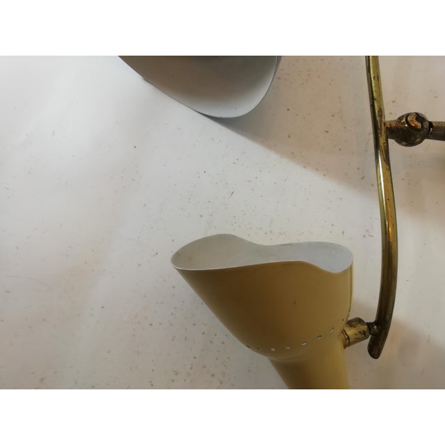 Blue Two-Cone Wall Lamp by Oscar Torlasco for Lumen, Italy, 1950s For Sale - Image 8 of 13