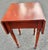 Antique Federal Period 1 Drawer Cherry and Flame Mahogany Dropleaf Work Table For Sale - Image 4 of 8