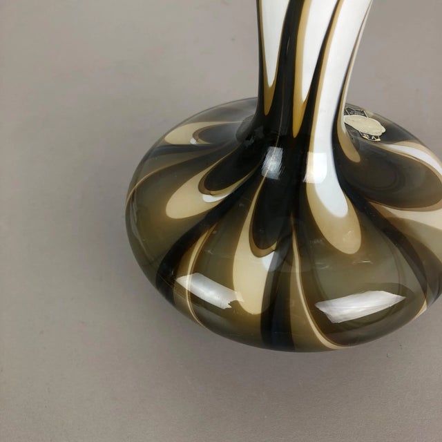 Glass Extra Large Vintage Italian Pop Art Opaline Florence Glass Vase, 1970s For Sale - Image 7 of 13