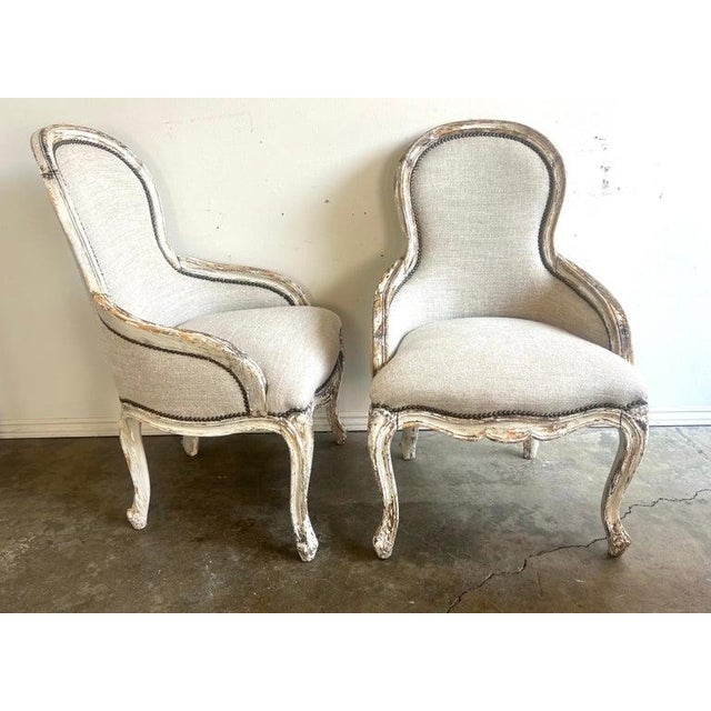 French Provincial Pair of 19th C French Provincial Style Armchairs For Sale - Image 3 of 10