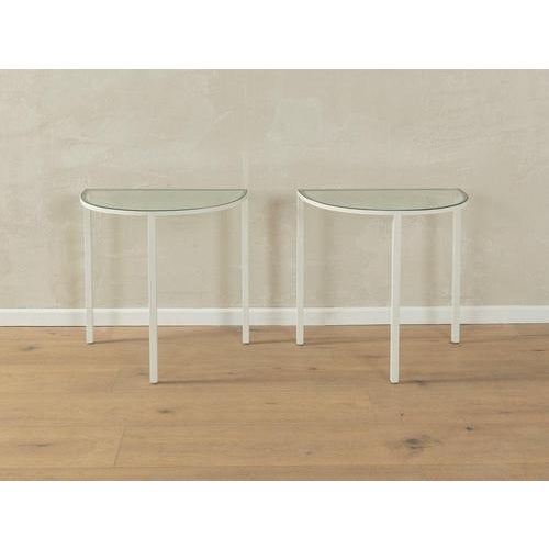 Wood White Side Tables, 1980s, Set of 2 For Sale - Image 7 of 9