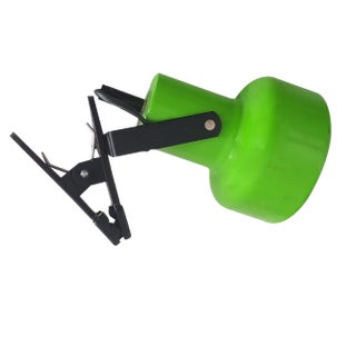 Green Clamping Lamp, 1970s For Sale
