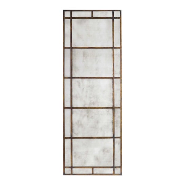 Uttermost Antique Glass Bronze Metal Floor Mirror Chairish