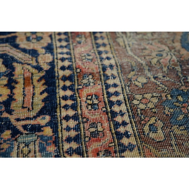 Antique Mohtasham Kashan Persian Rug-4'6" X 6'8" For Sale - Image 4 of 7