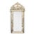 Mid-Century Venetian Etched Glass Wall Mirror With Floral Crest For Sale