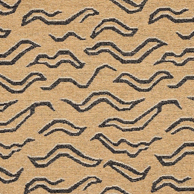 Sample - Schumacher Kata Fabric in Camel with Black For Sale