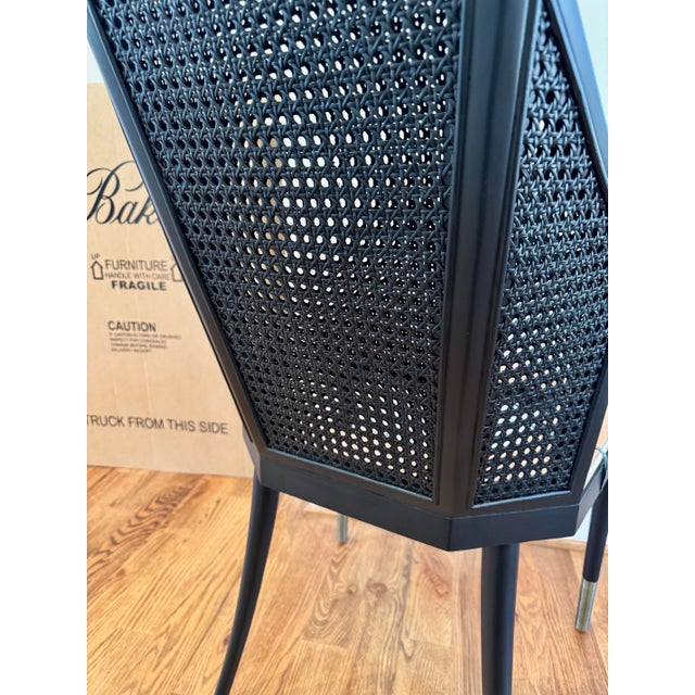 Black Cane Dining Side Chair by Kara Mann for Baker Milling Road Set of 6 For Sale - Image 8 of 12