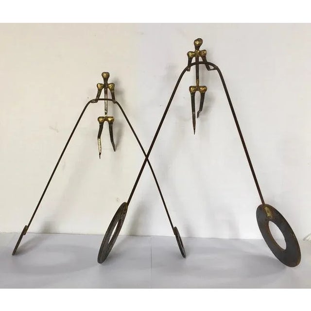 Mid-Century Modern Brutalist Kinetic Balancing Man Sculpture