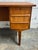 Chestnut 1960s Danish Teak Mid Century Modern Freestanding Desk With Bookshelf Back With Original Key For Sale - Image 8 of 9