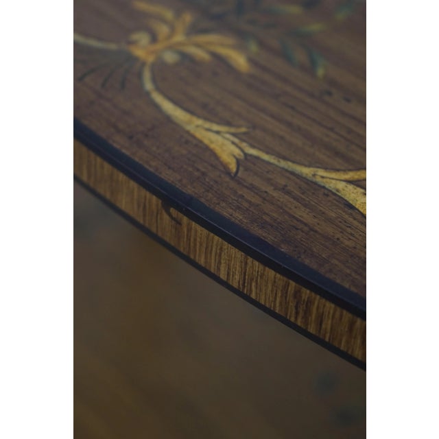 Adams Paint Decorated 2 Tier Oval Occasional Table For Sale - Image 9 of 12